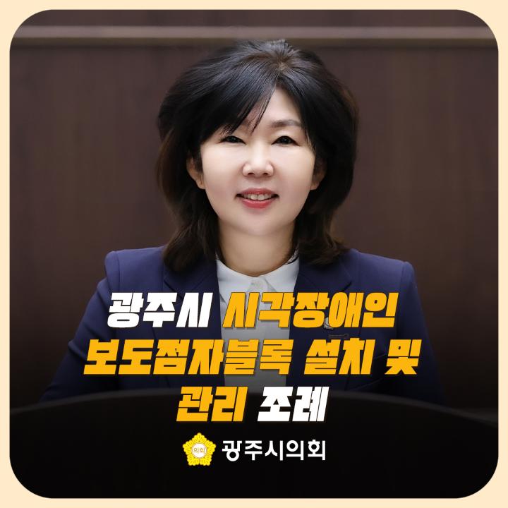 '광주시 시각장애인 보도점자블록 설치 및 운영 조례' 게시글의 사진(1)