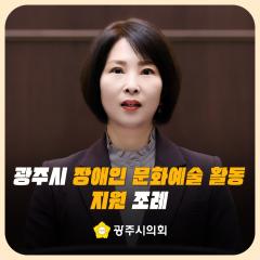 광주시 장애인 문화예술 활동 지원 조례