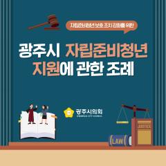 광주시의회 조례웹툰 '광주시 자립준비청년 지원에 관한 조례'